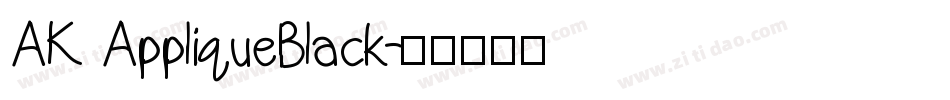 AK AppliqueBlack字体转换